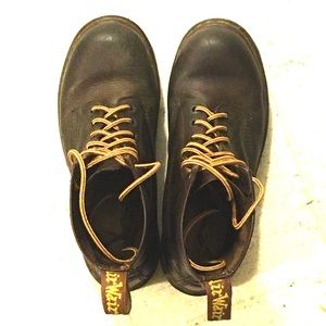 Brown Dr. Martens lace up boots